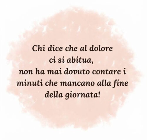 Ci si abitua a tutto